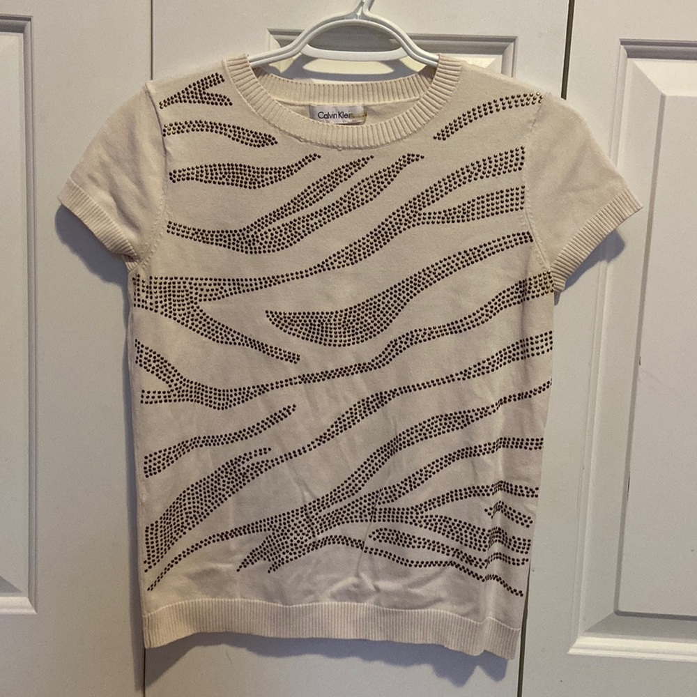 Calvin Klein short sleeve dress sweater